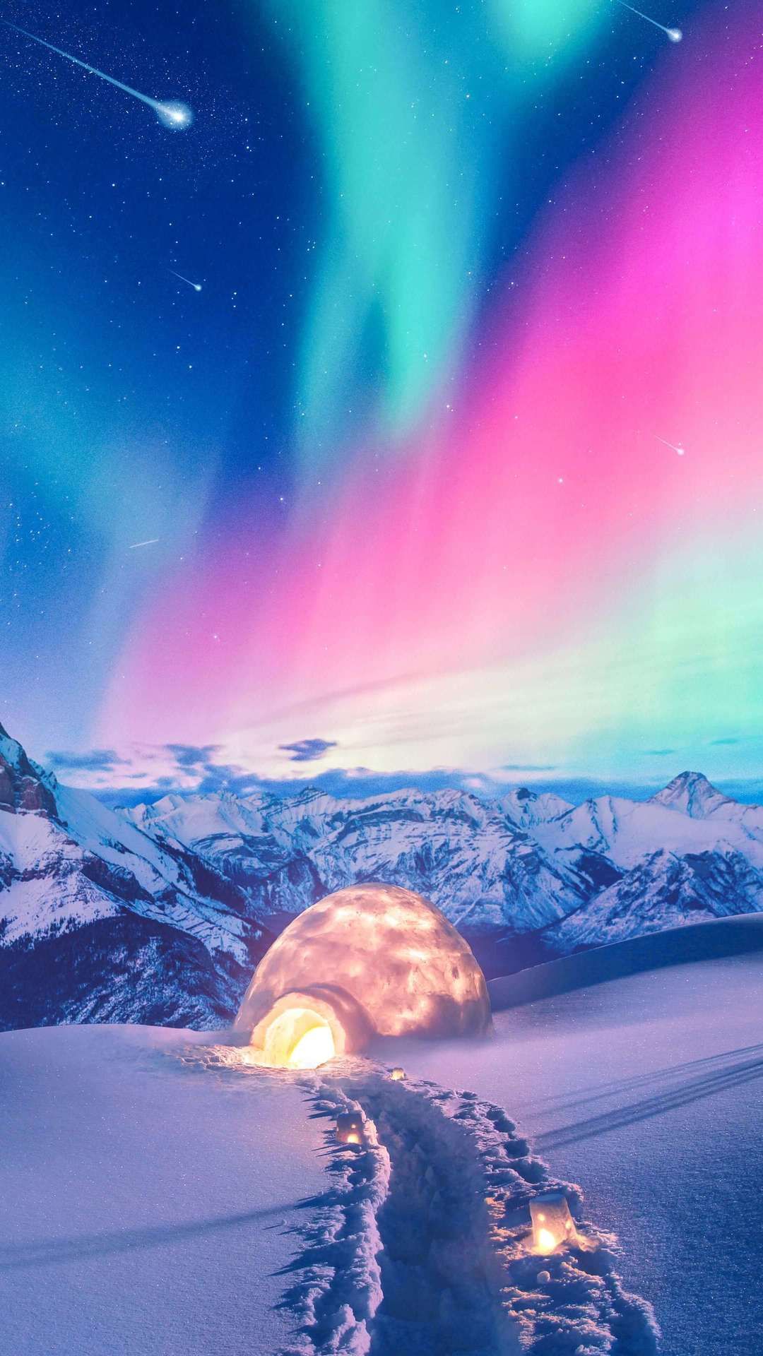 Aurora Borealis At Winter Wallpapers