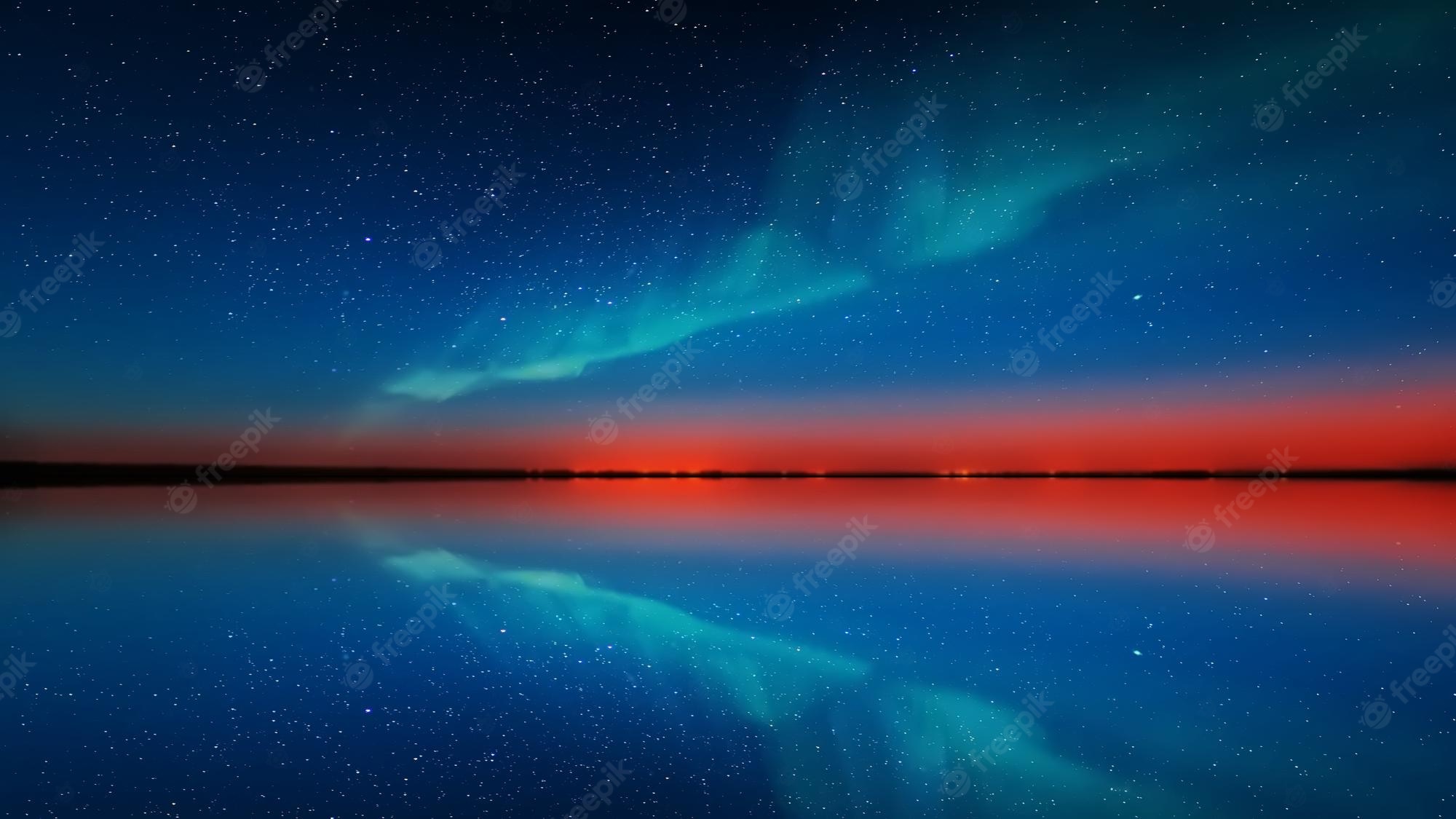 Aurora Borealis Hd Night Reflection Wallpapers