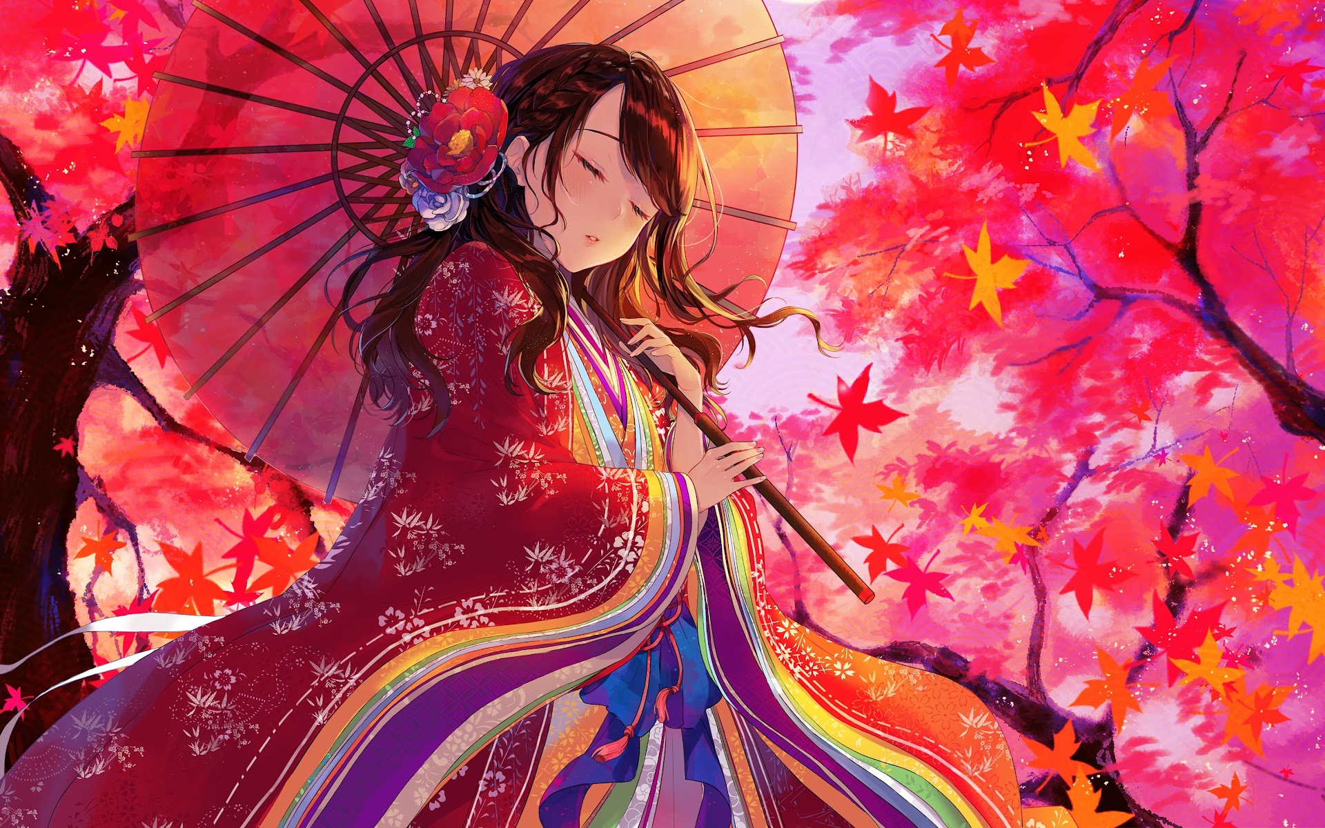 Autumn Anime Girl Wallpapers