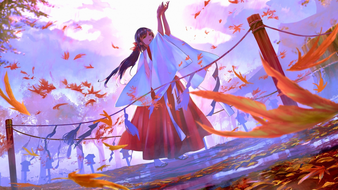 Autumn Anime Girl Wallpapers