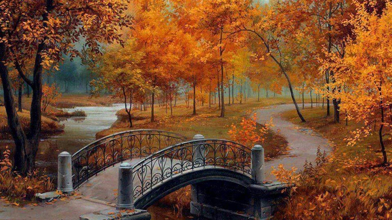 Autumn Bridge Wallpapers