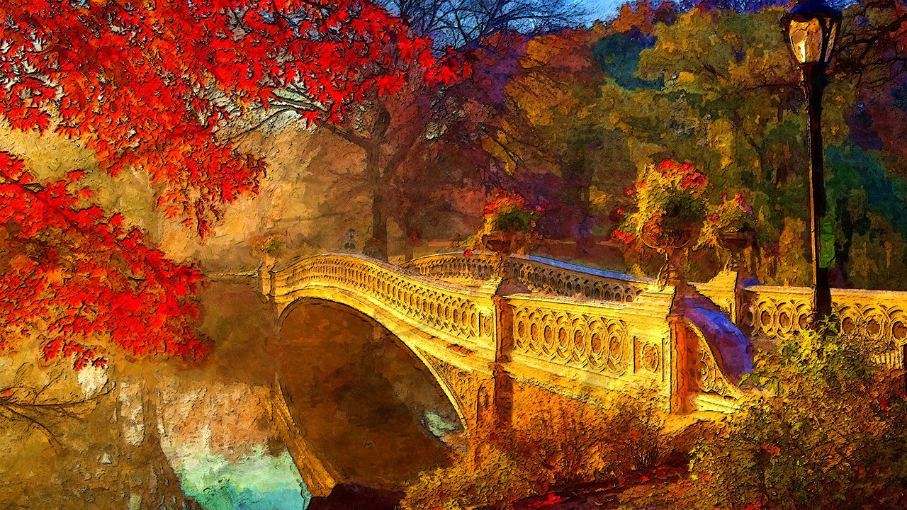 Autumn Bridge Wallpapers