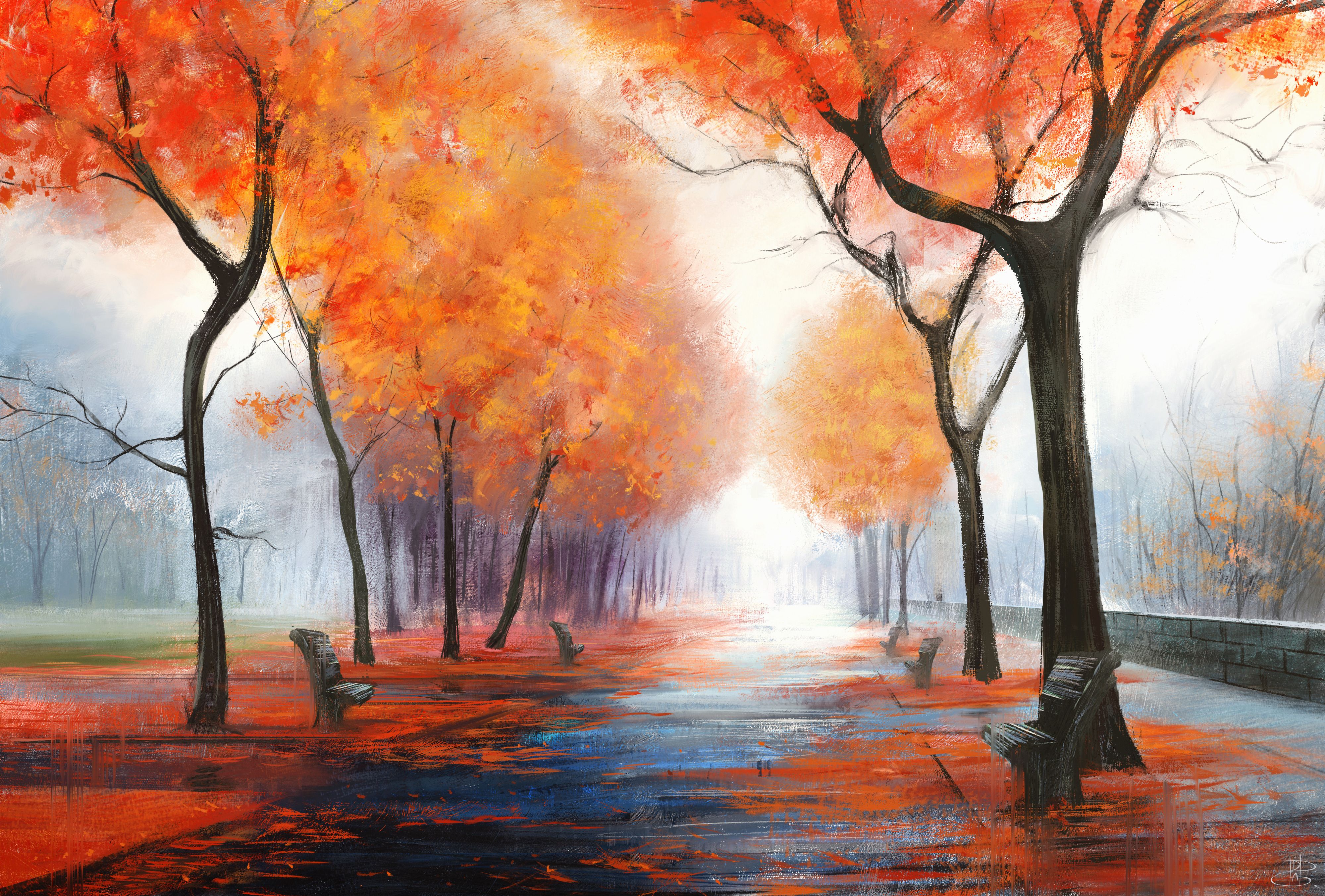 Autumn Painting Wallpapers