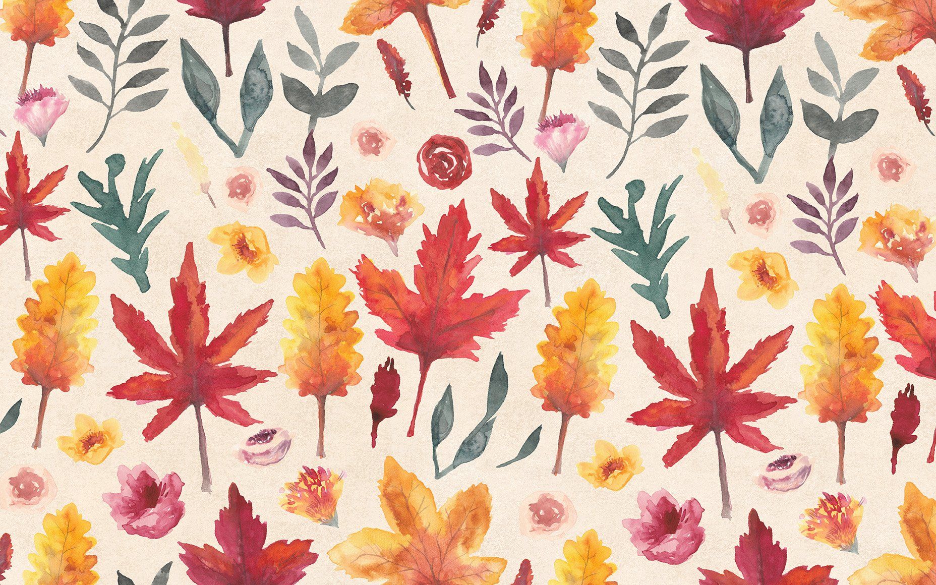 Autumn Watercolour Wallpapers