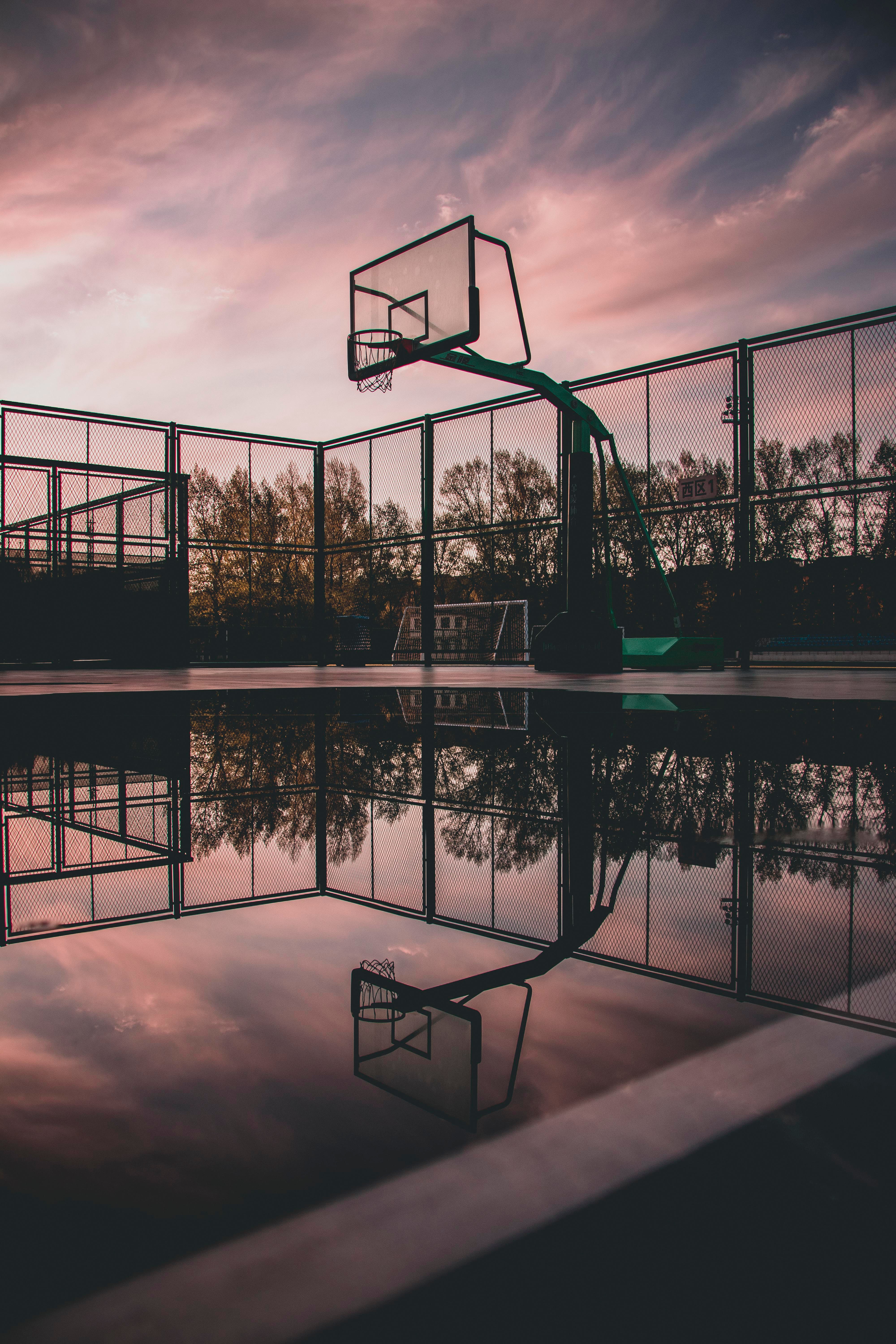 Basketball Court Sunset Wallpapers