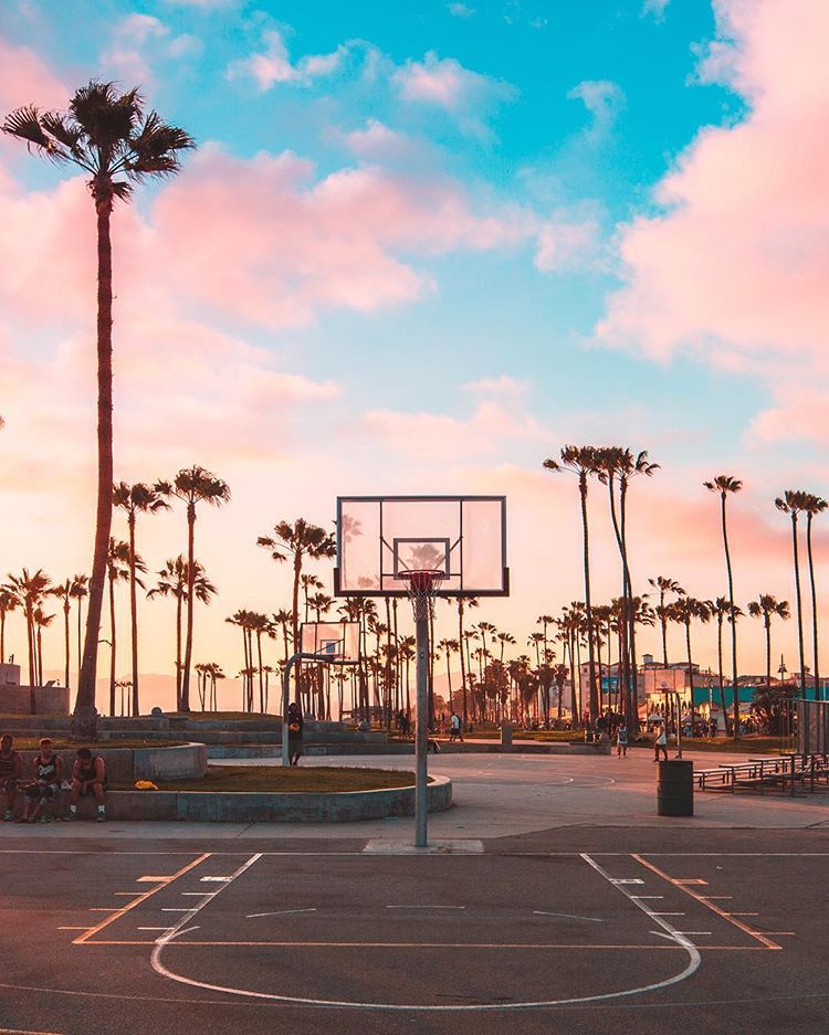 Basketball Court Sunset Wallpapers