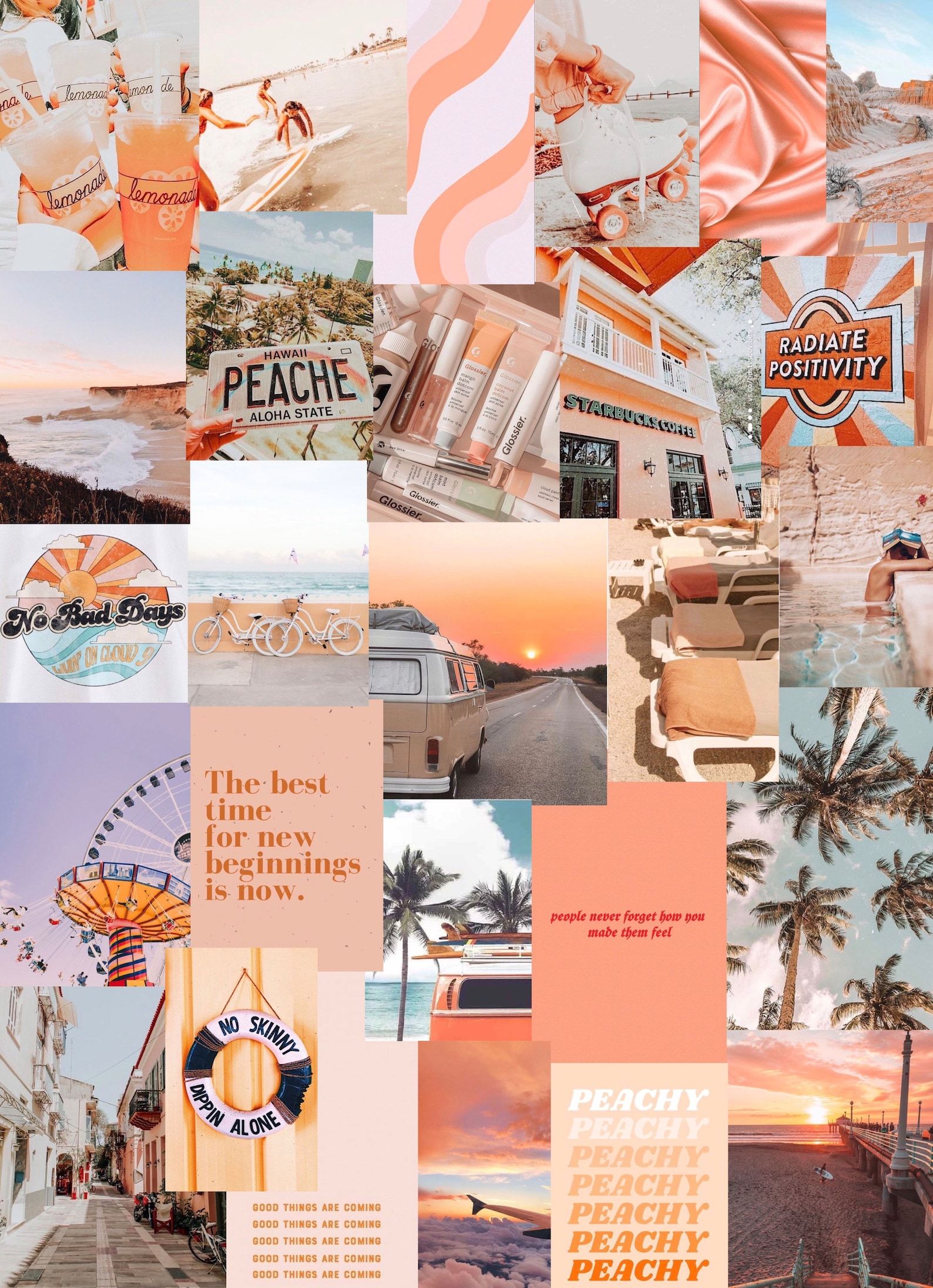 Beach Aesthetic Collage Wallpapers