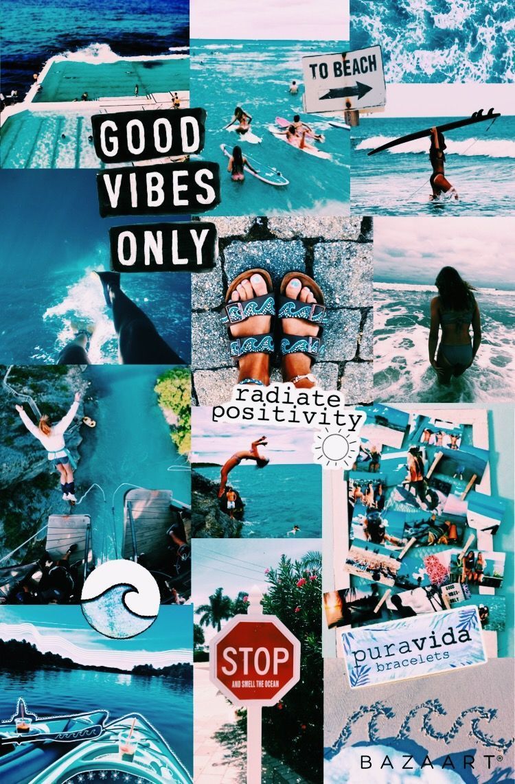 Beach Aesthetic Collage Wallpapers