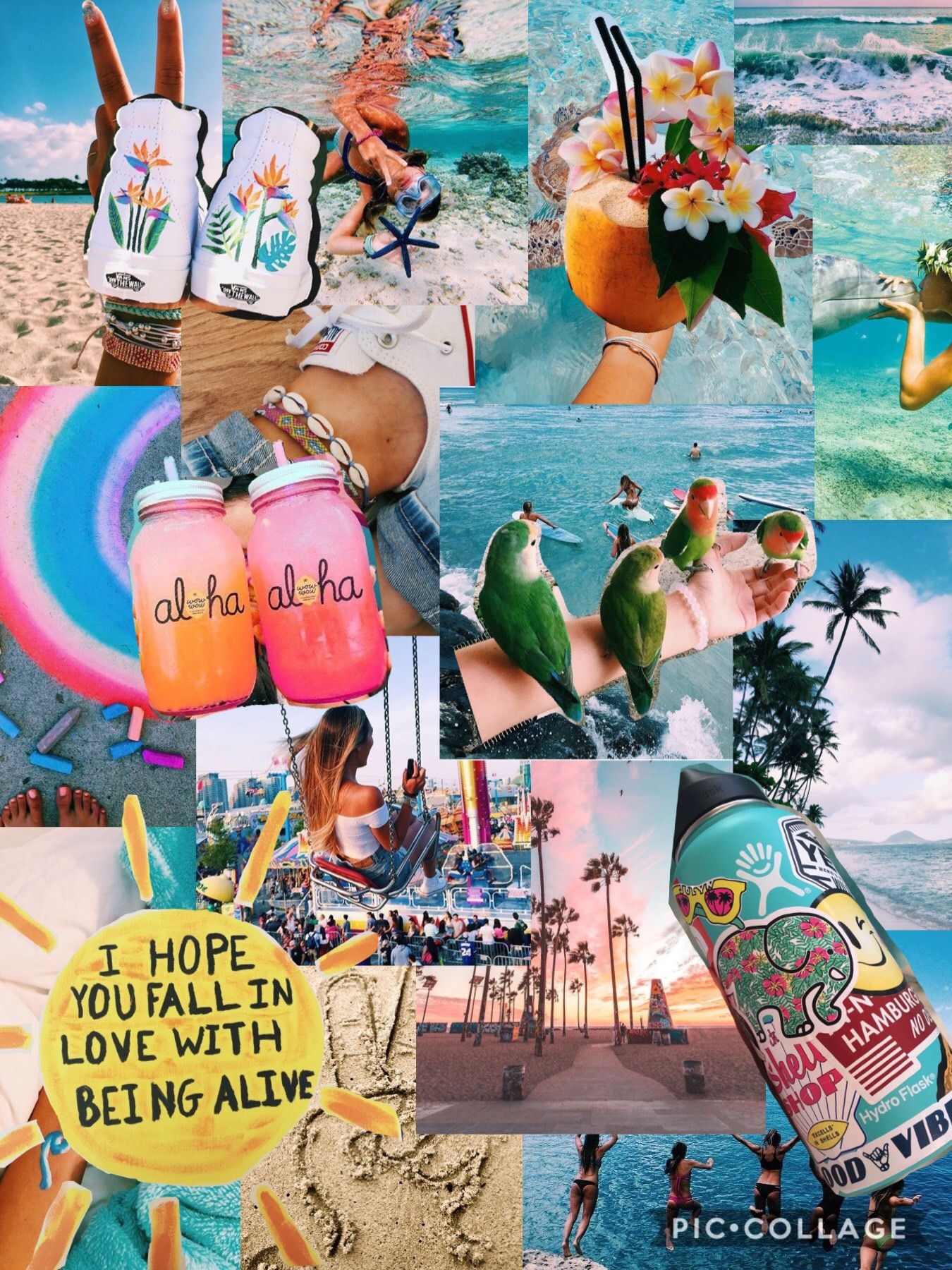 Beach Aesthetic Collage Wallpapers