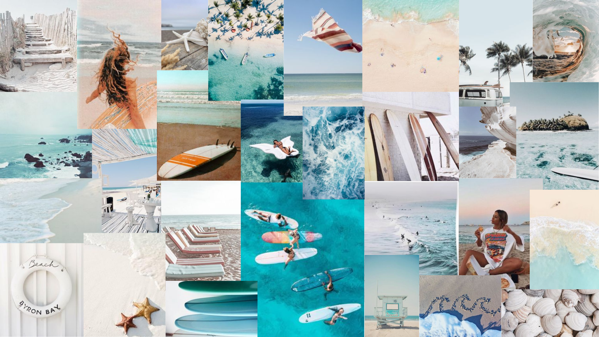 Beach Aesthetic Collage Wallpapers