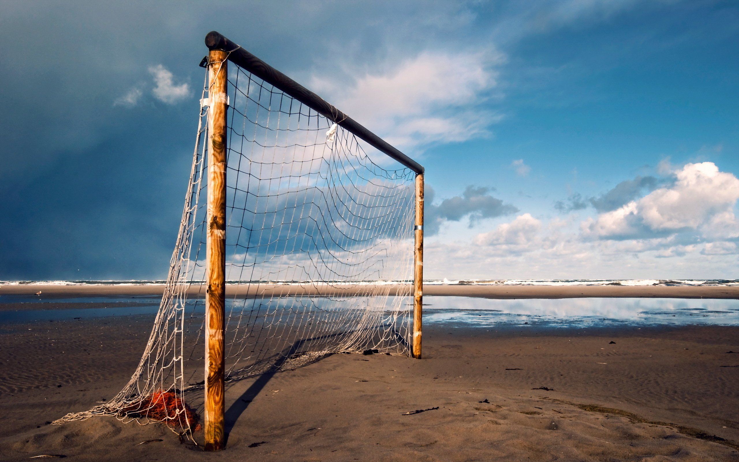 Beach At A Soccer Ball Wallpapers