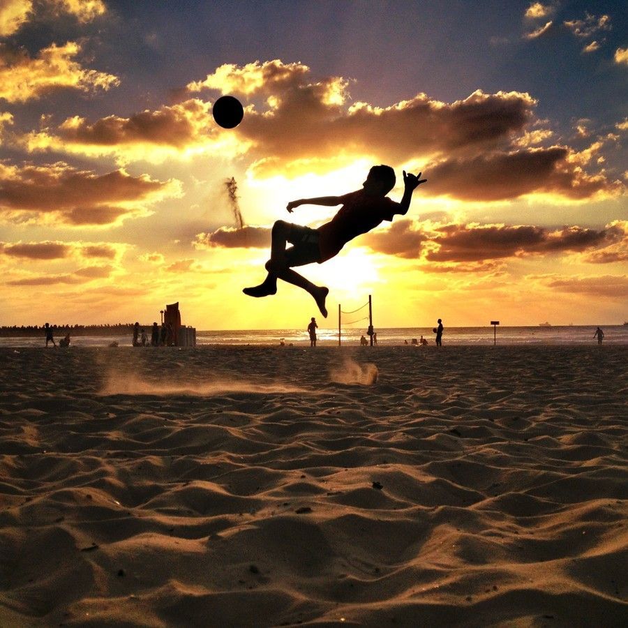 Beach At A Soccer Ball Wallpapers