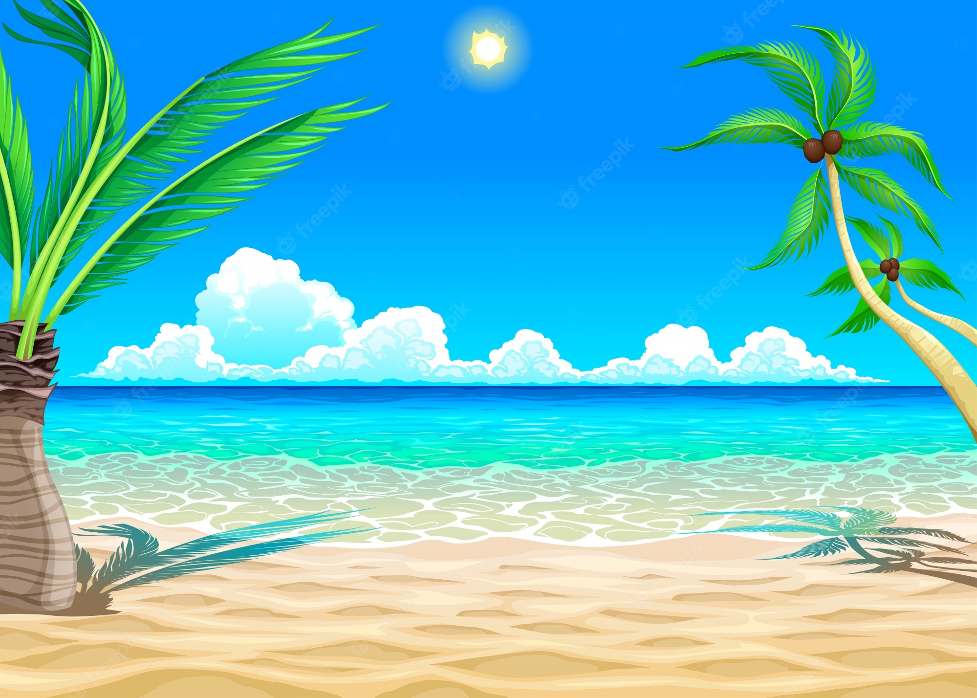 Beach Cartoon Wallpapers