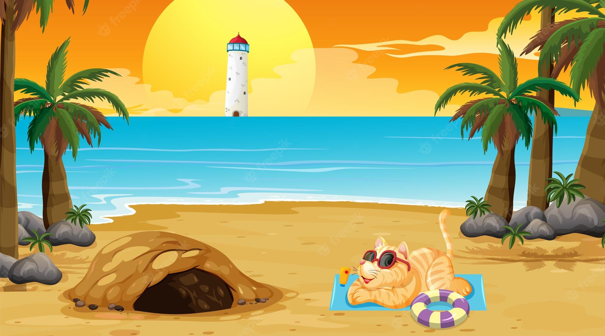 Beach Cartoon Wallpapers