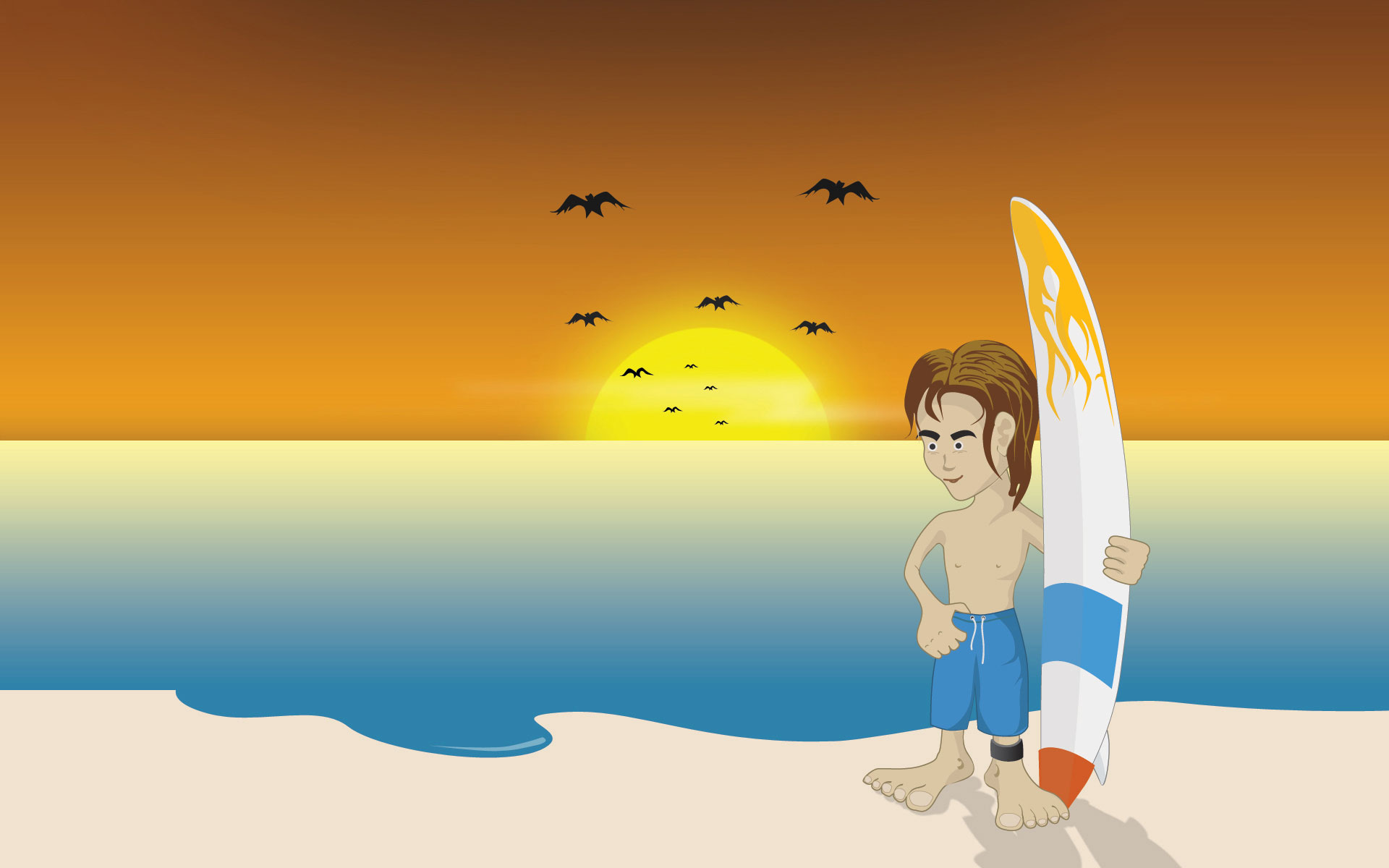 Beach Cartoon Wallpapers