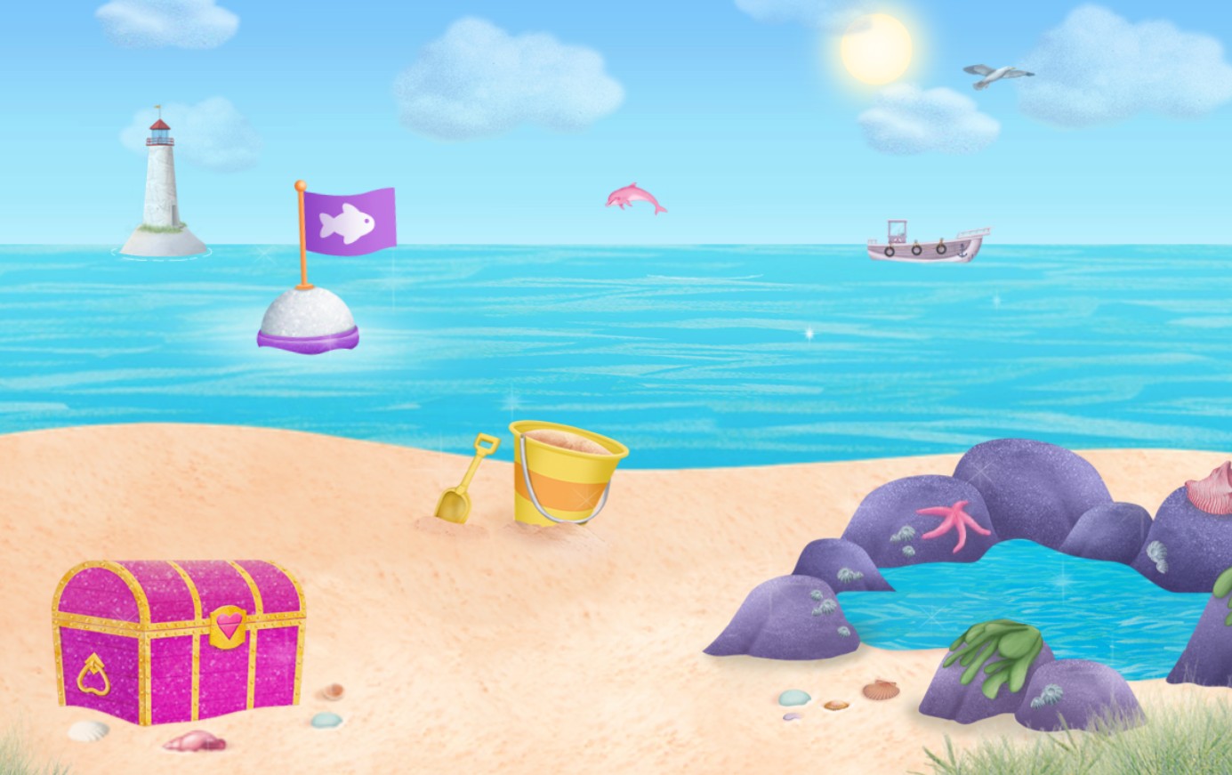 Beach Cartoon Wallpapers