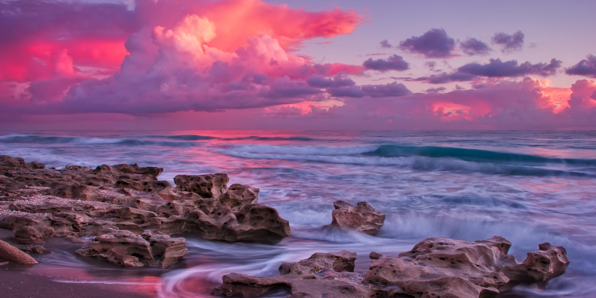 Beach Cloud Earth Horizon Ocean Purple Sea Wallpapers