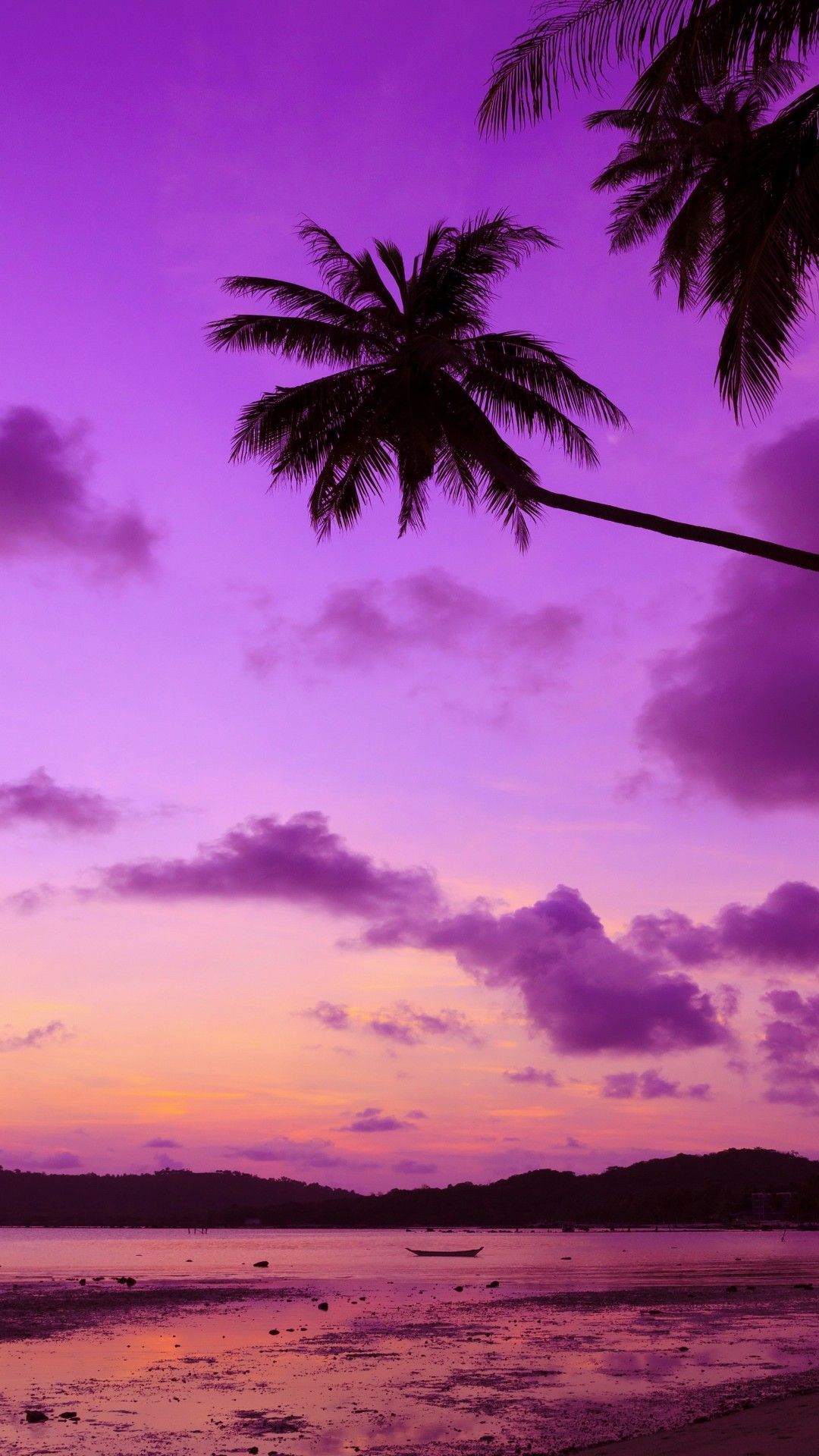 Beach Sunset Purple Wallpapers