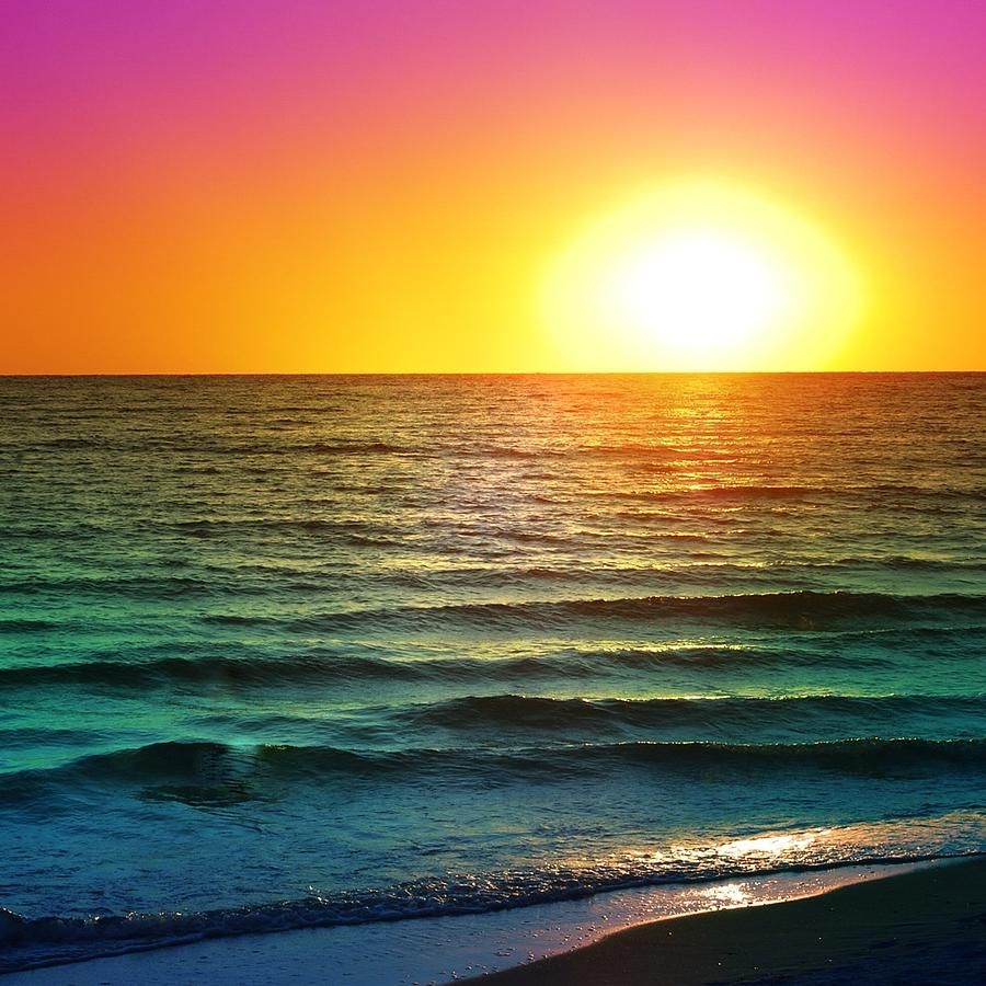 Beach Sunset Rainbow Wallpapers