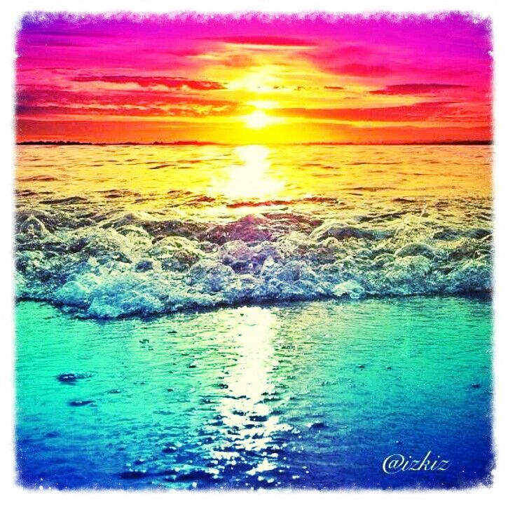 Beach Sunset Rainbow Wallpapers