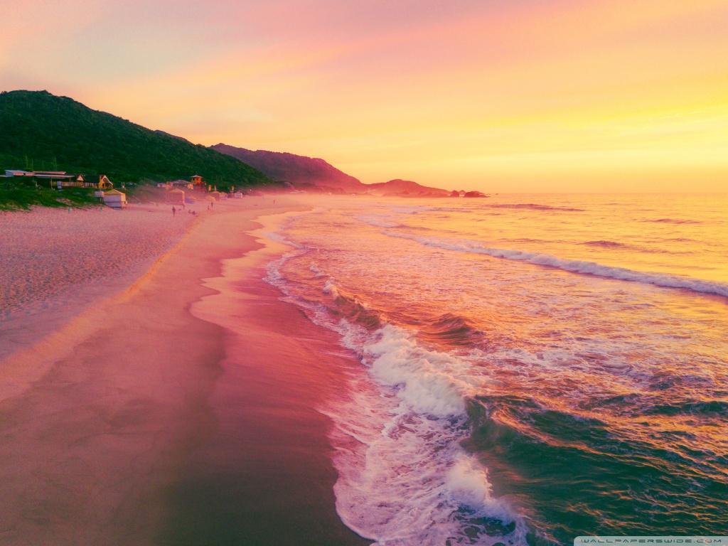 Beach Sunset Rainbow Wallpapers