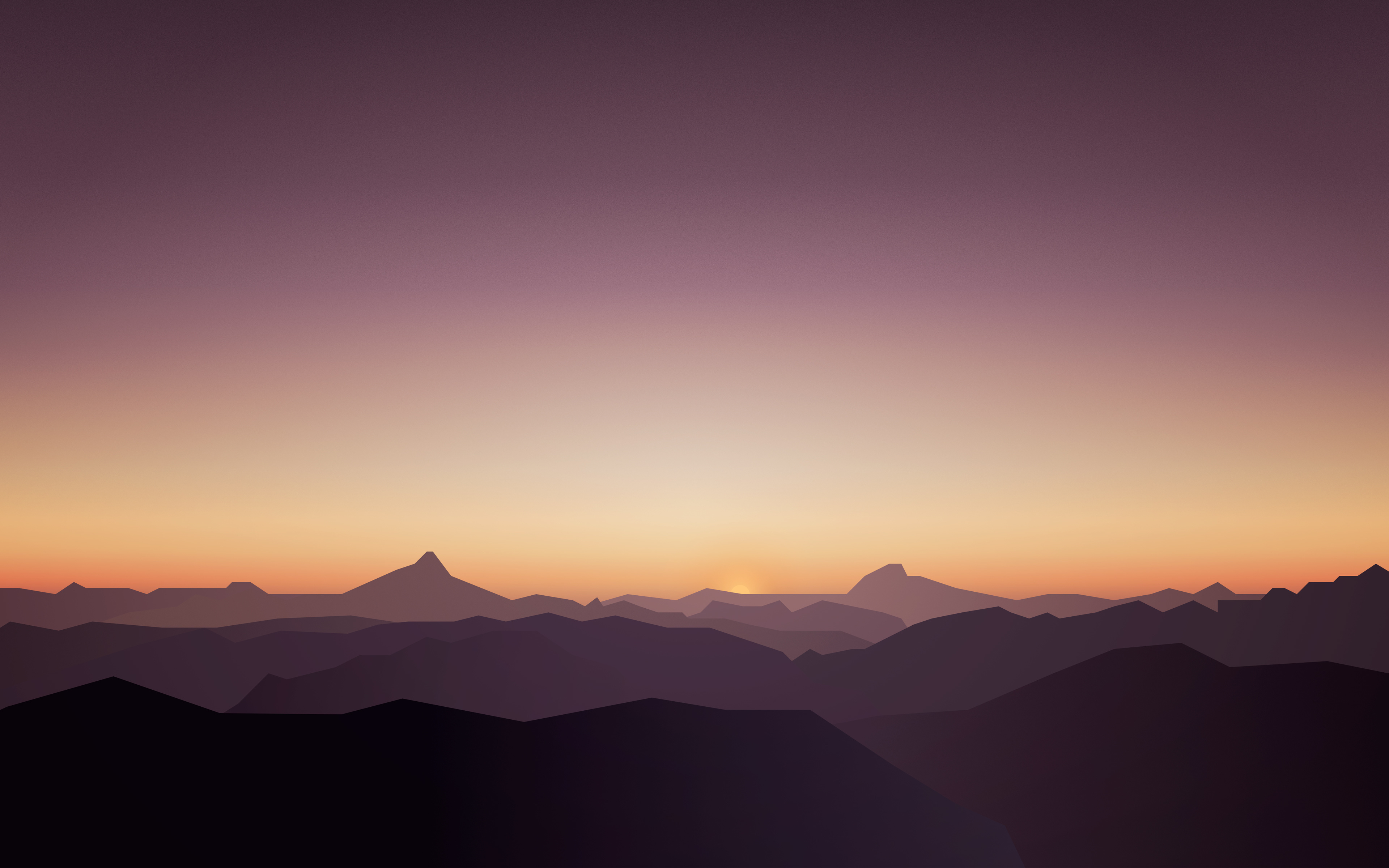 Beautiful 4K Mountain In Sunset Wallpapers