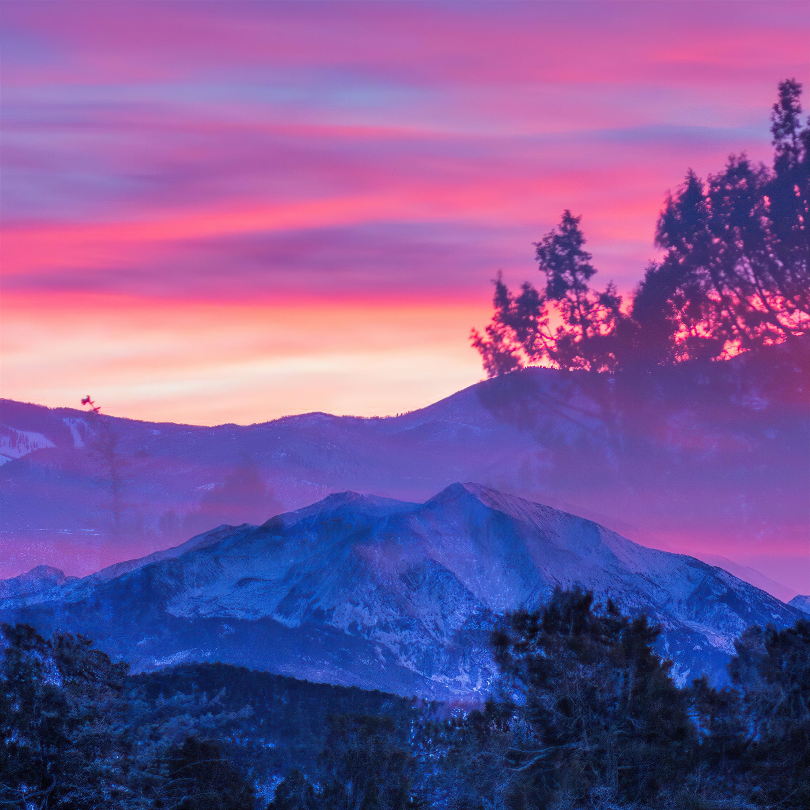 Beautiful 4K Mountain In Sunset Wallpapers