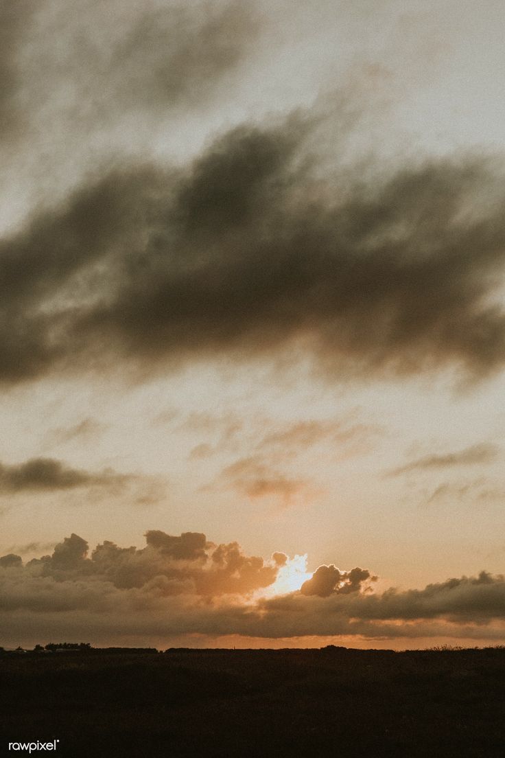 Beautiful Beach Sunset Under Blue Cloudy Sky Wallpapers