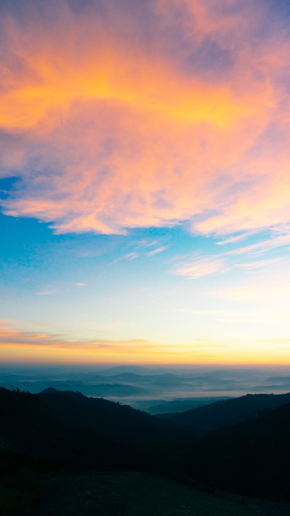 Beautiful Beach Sunset Under Blue Cloudy Sky Wallpapers