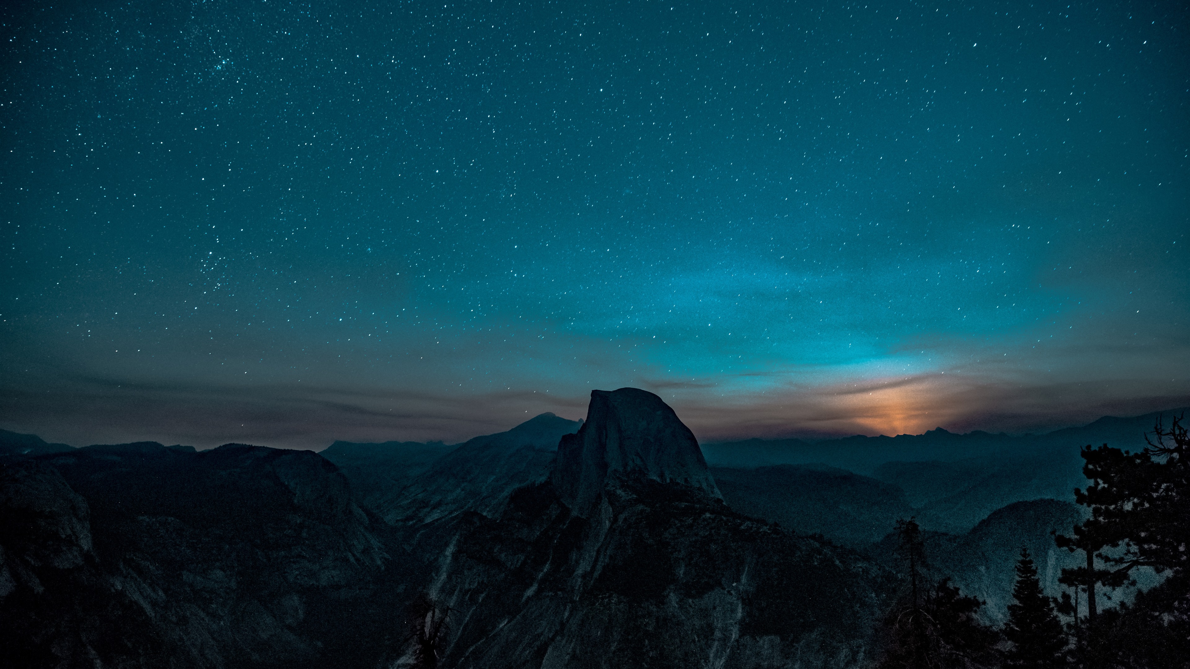 Beautiful Landscape Mountains At Night Wallpapers