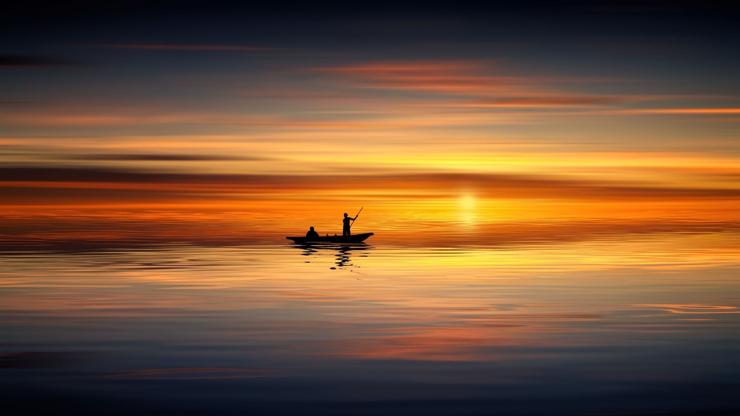 Boating And Sunset Wallpapers