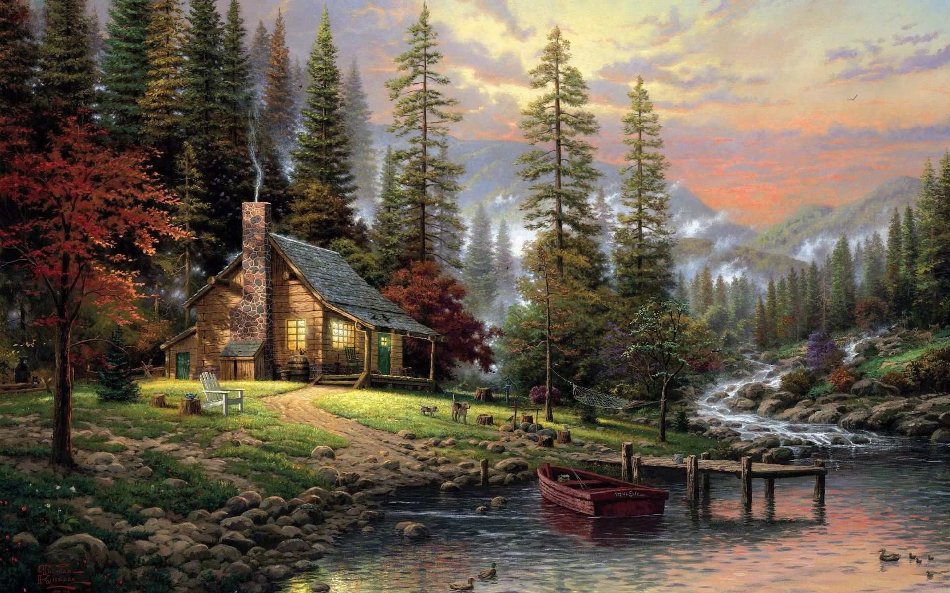 Cabin House In Mountains Wallpapers