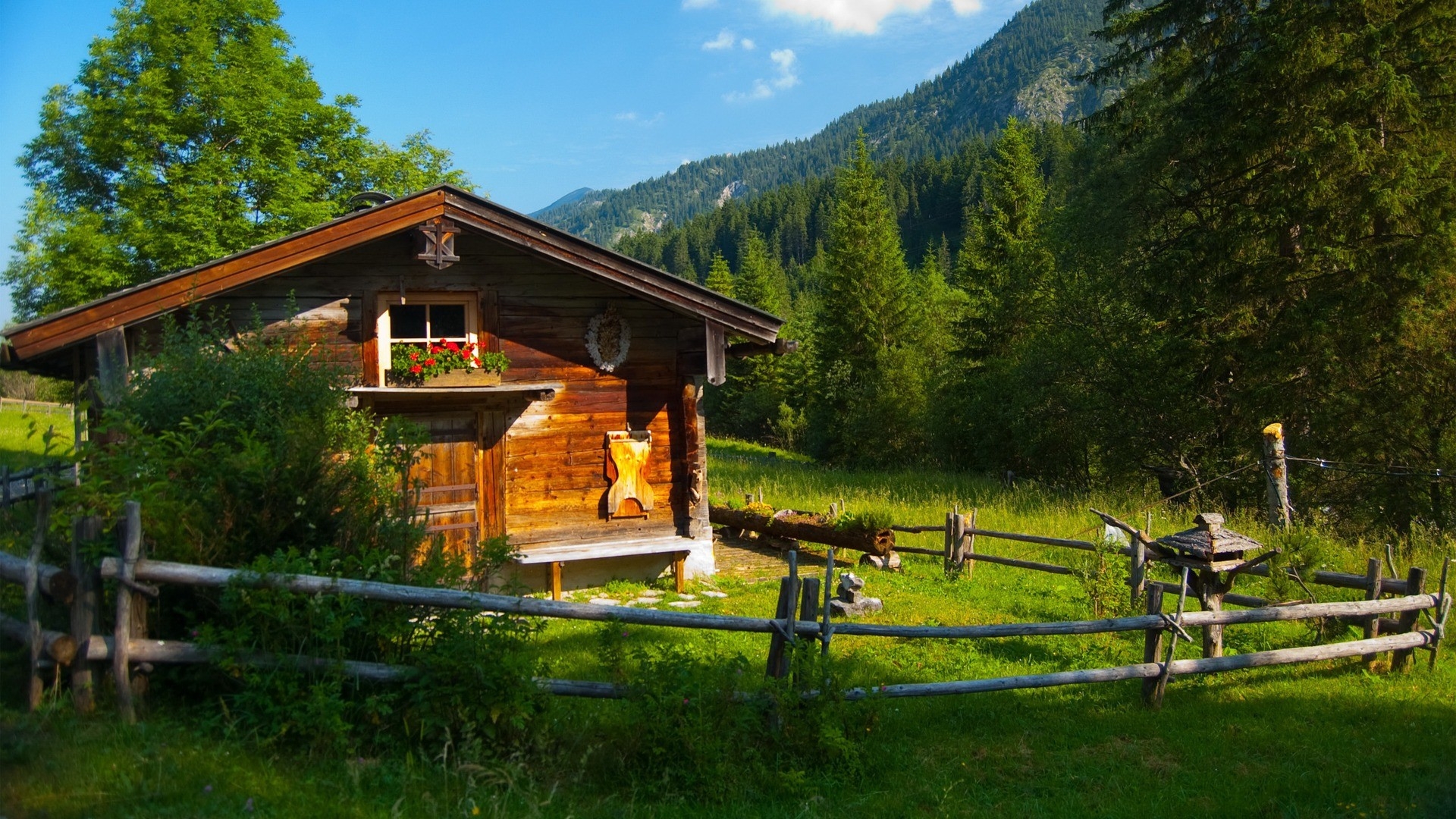 Cabin House In Mountains Wallpapers