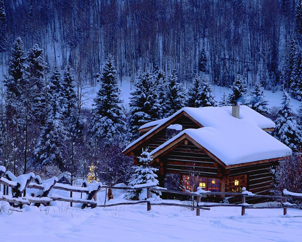 Cabin House In Mountains Wallpapers