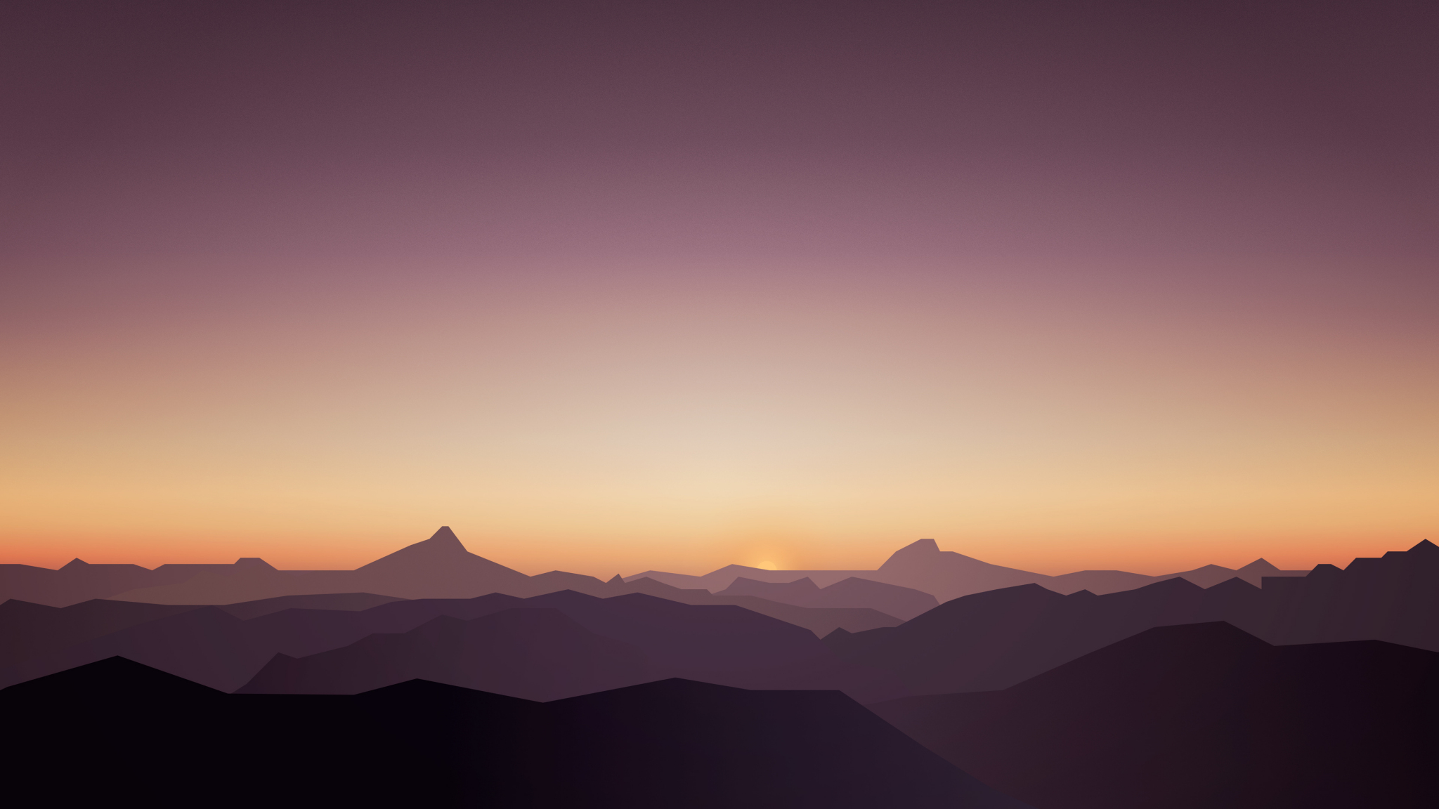 Calm Sunset Mountains Wallpapers