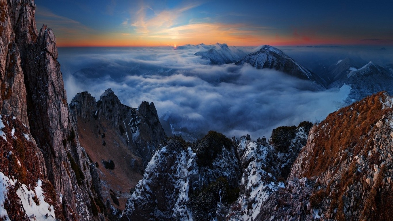 Cloud Horizon Mountain Nature Sunset Wallpapers