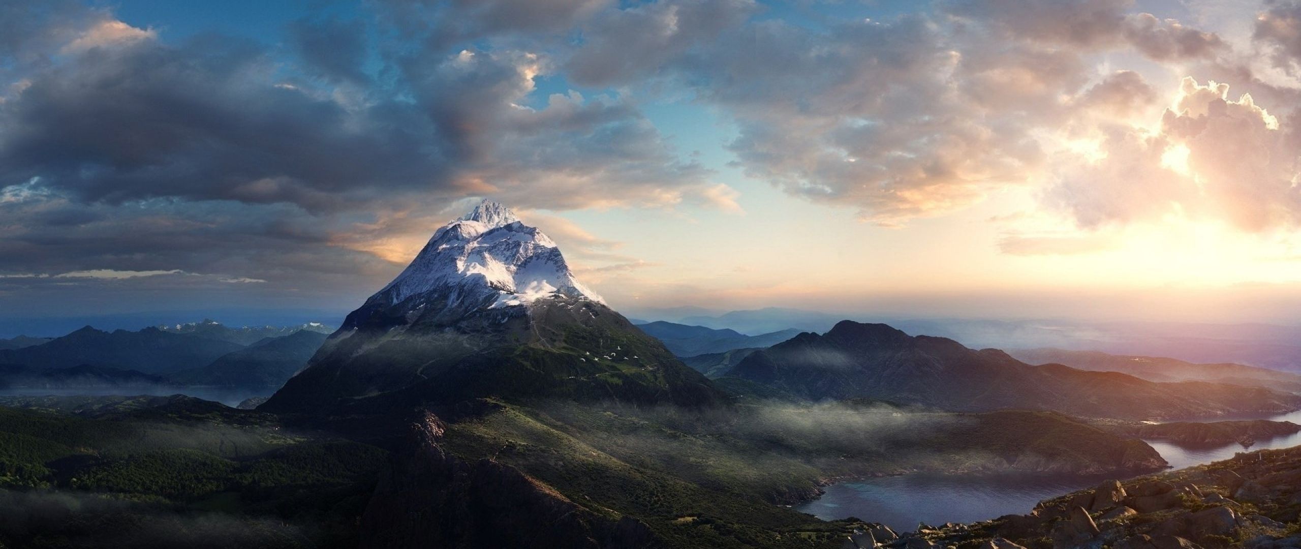 Clouds Mountains Peaks Wallpapers