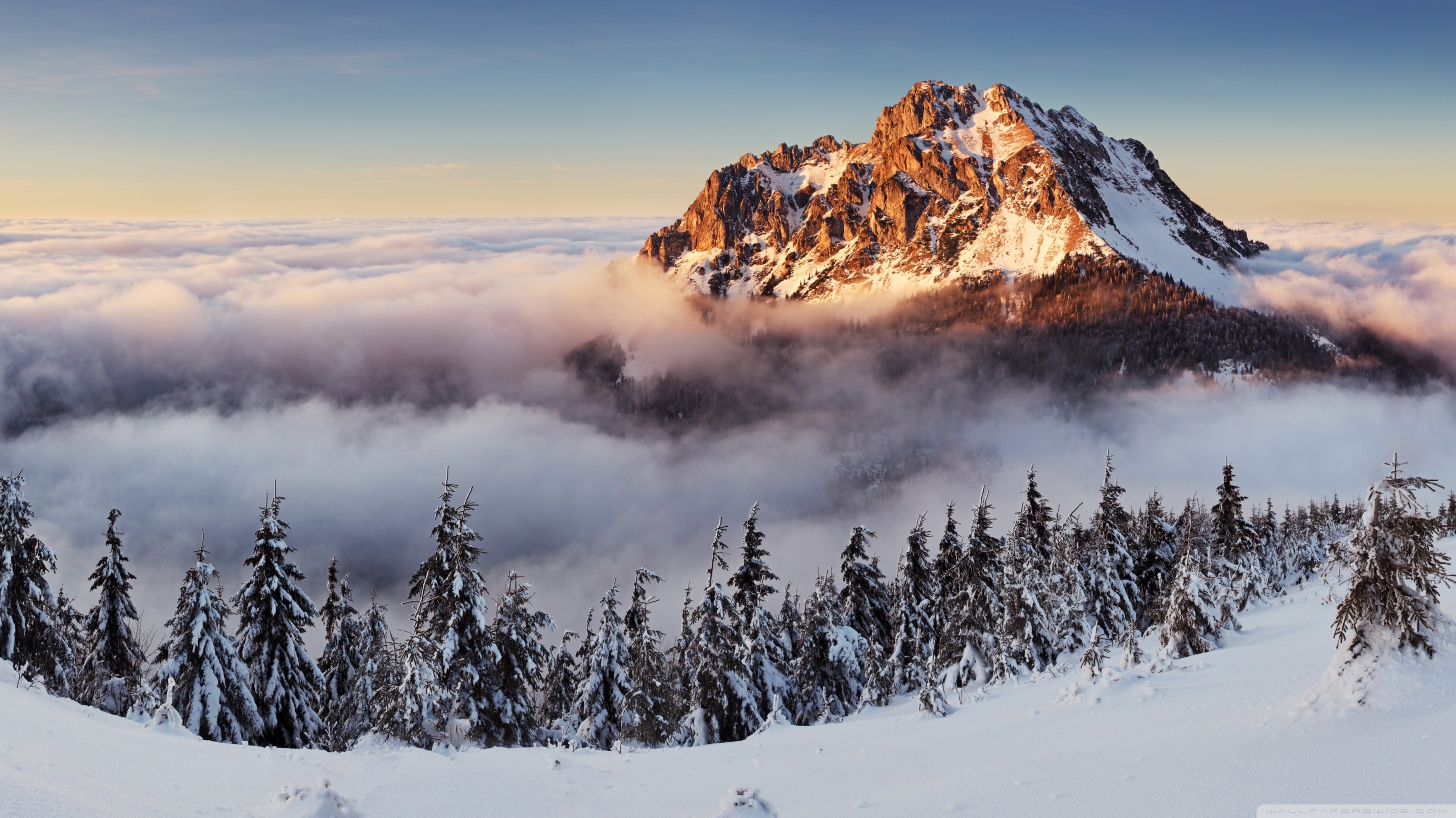 Clouds Mountains Peaks Wallpapers