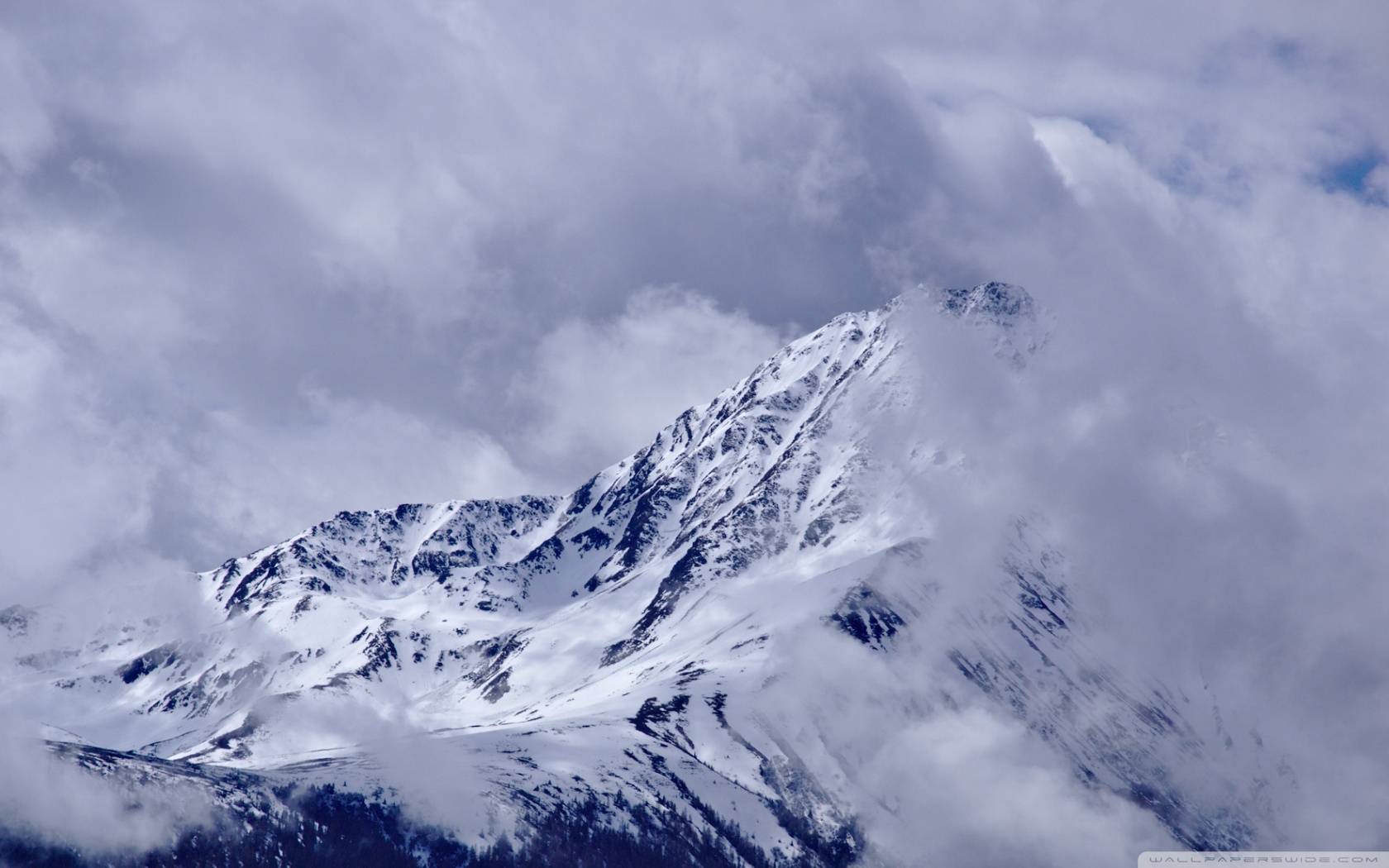 Clouds Mountains Peaks Wallpapers