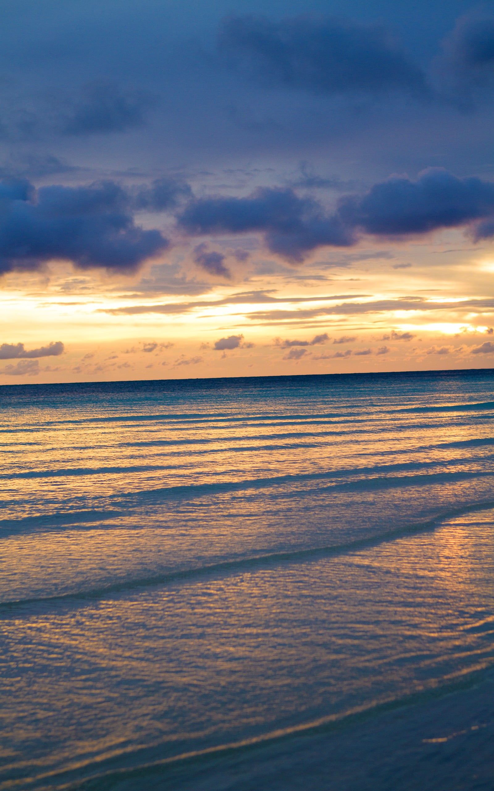 Cloudy Coastline Ocean Horizon Wallpapers