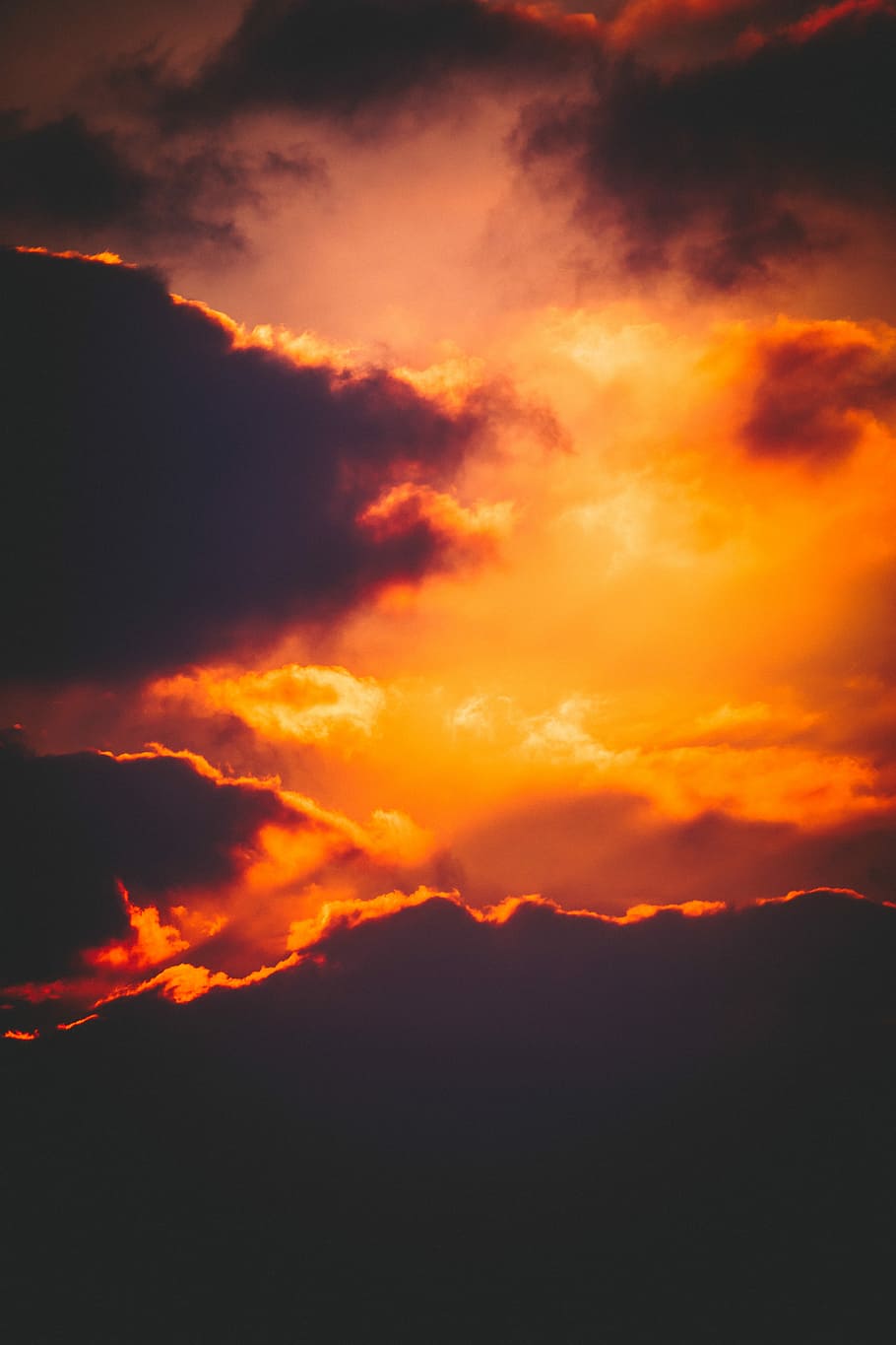 Cloudy Overcast Sunset Wallpapers