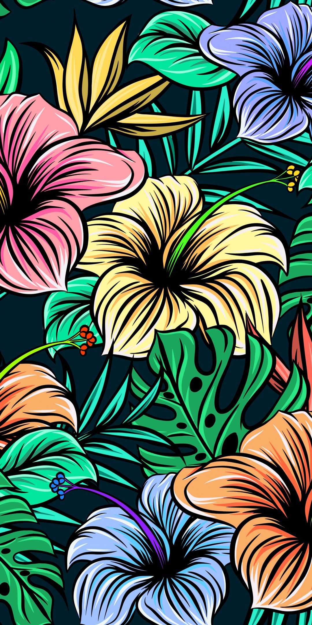 Colorful Flowers Digital Art Wallpapers