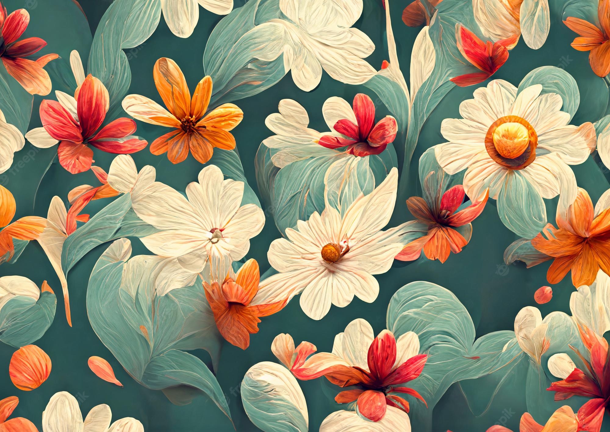 Colorful Flowers Digital Art Wallpapers