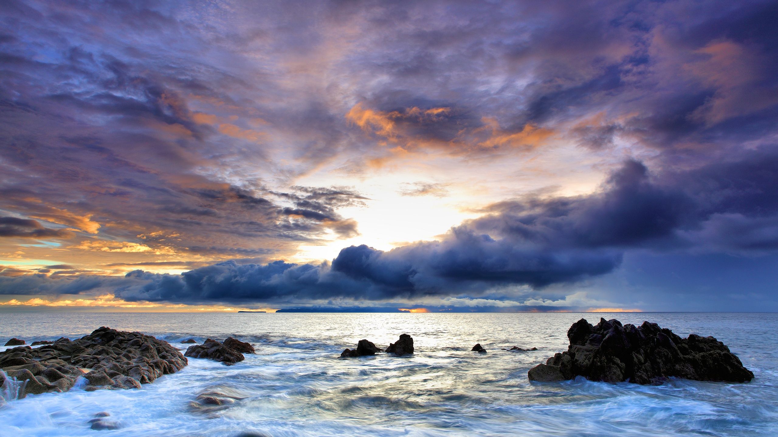 Colorful Sea Sky Clouds Wallpapers