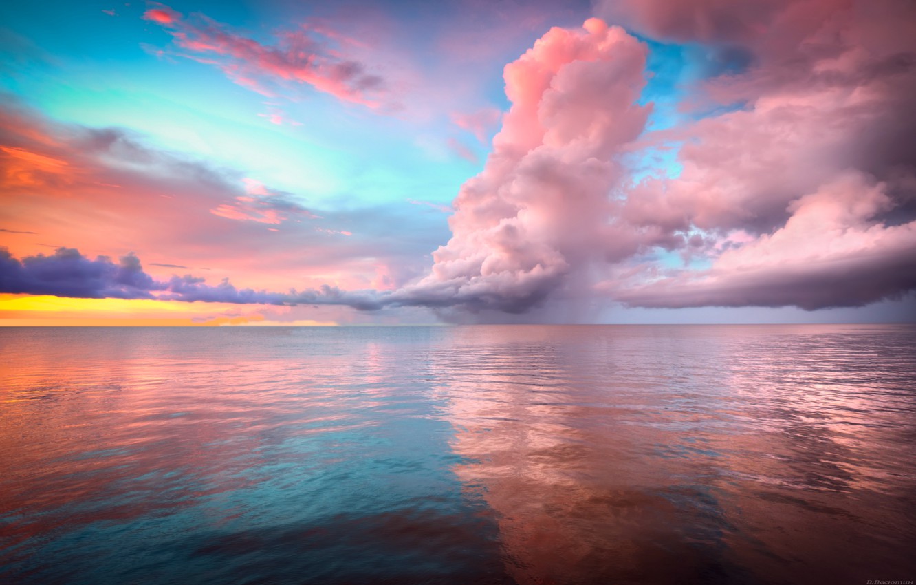 Colorful Sea Sky Clouds Wallpapers