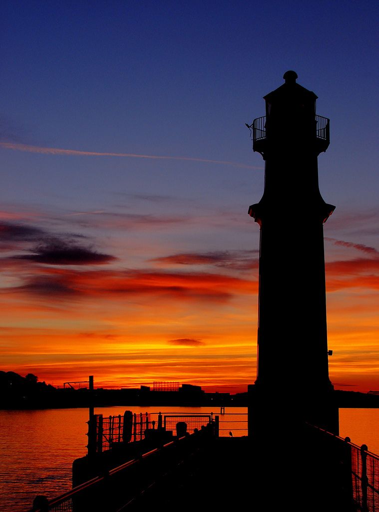 Colorful Sky Near Lighthouse Wallpapers