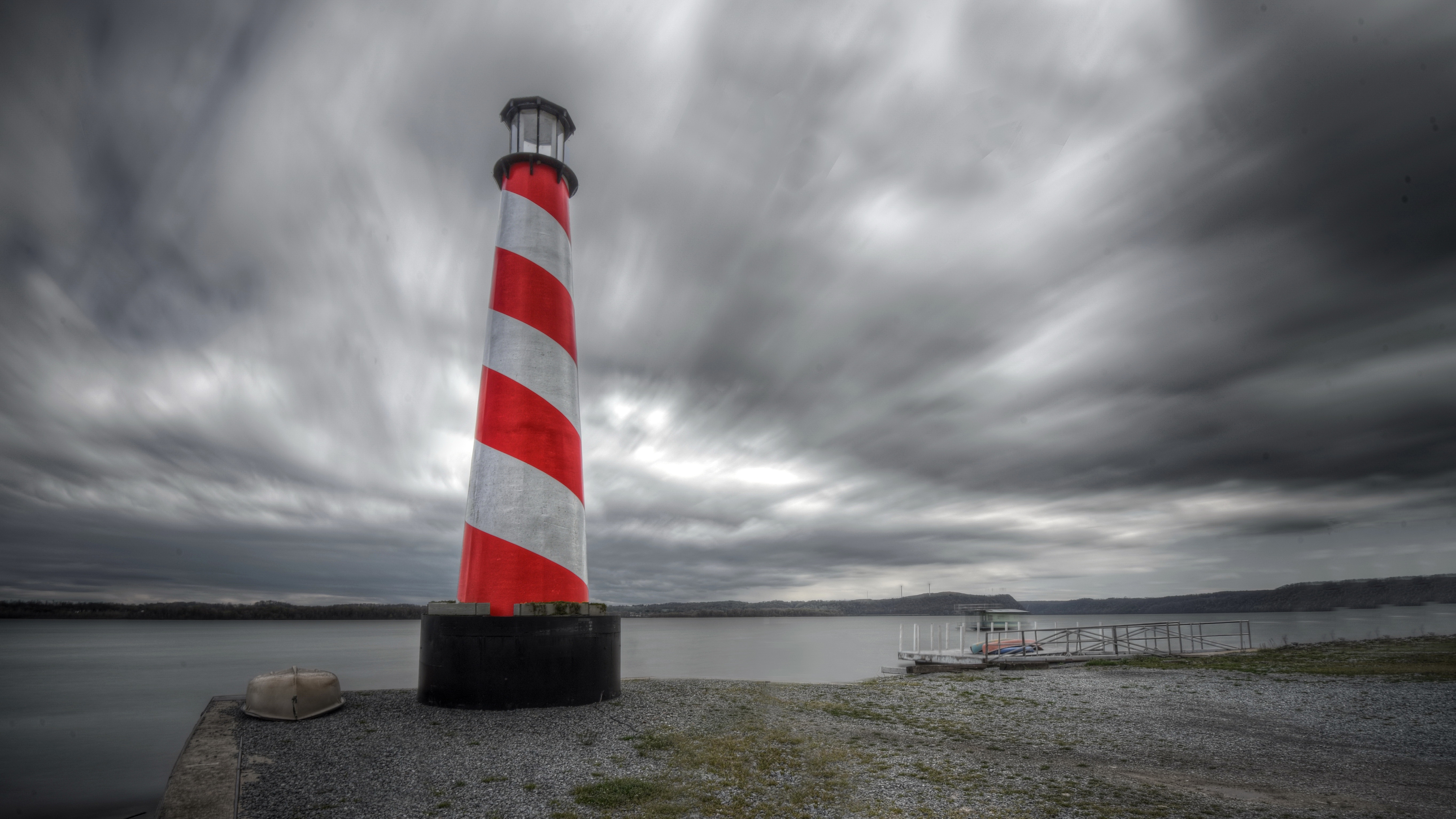 Colorful Sky Near Lighthouse Wallpapers