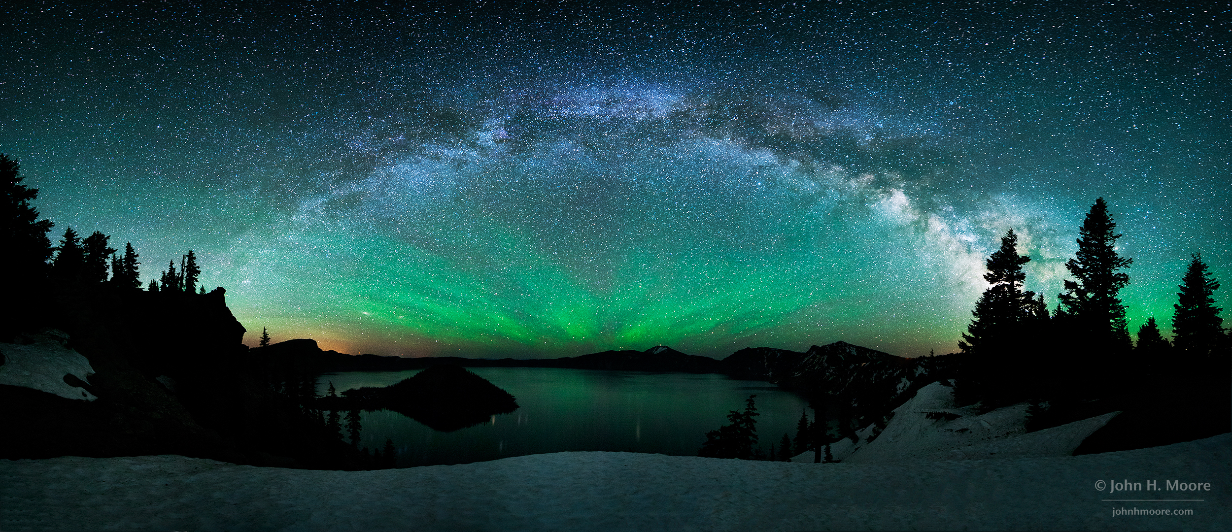 Crater Lake At Night Wallpapers