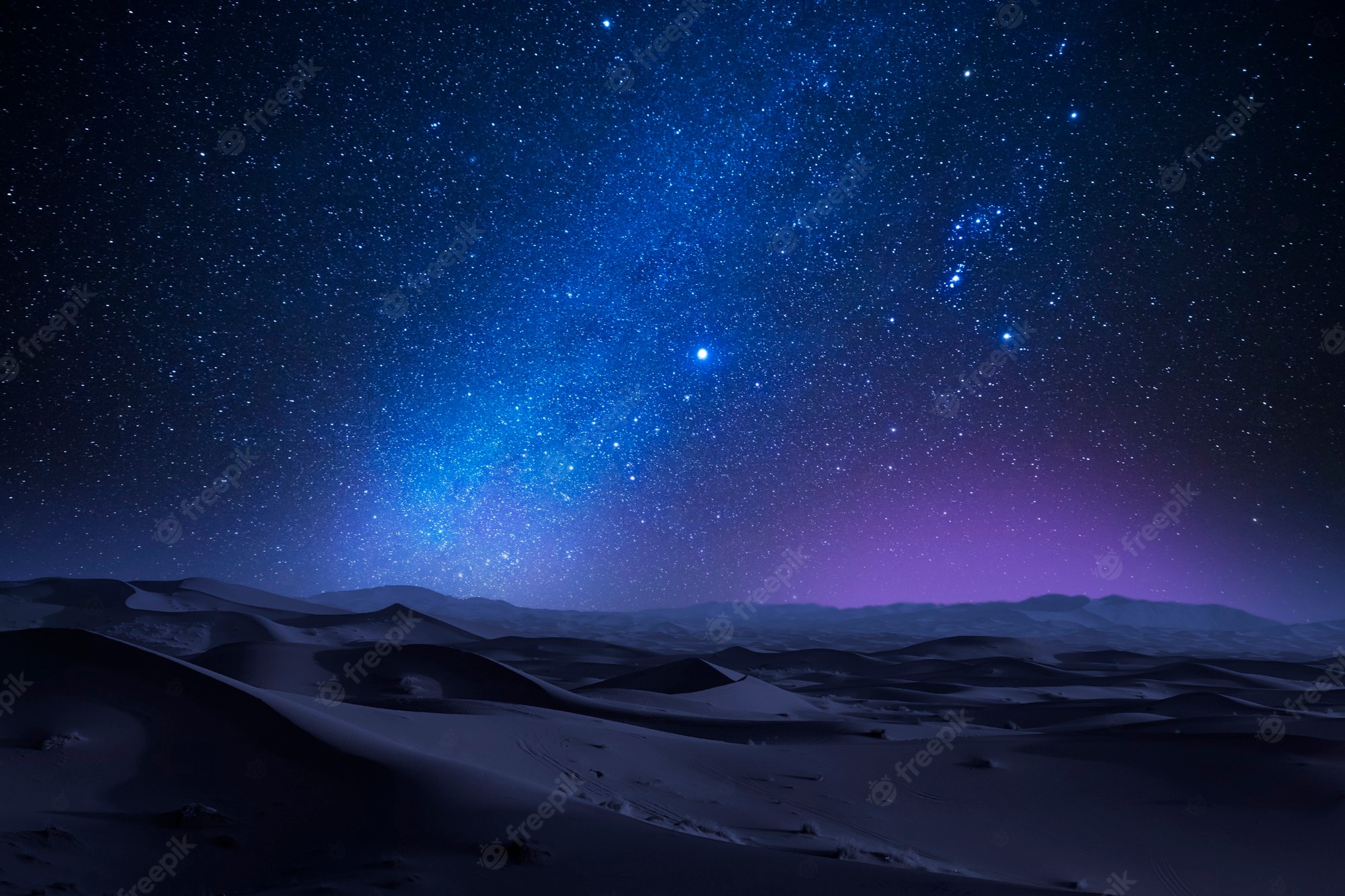 Desert Starry Night Wallpapers