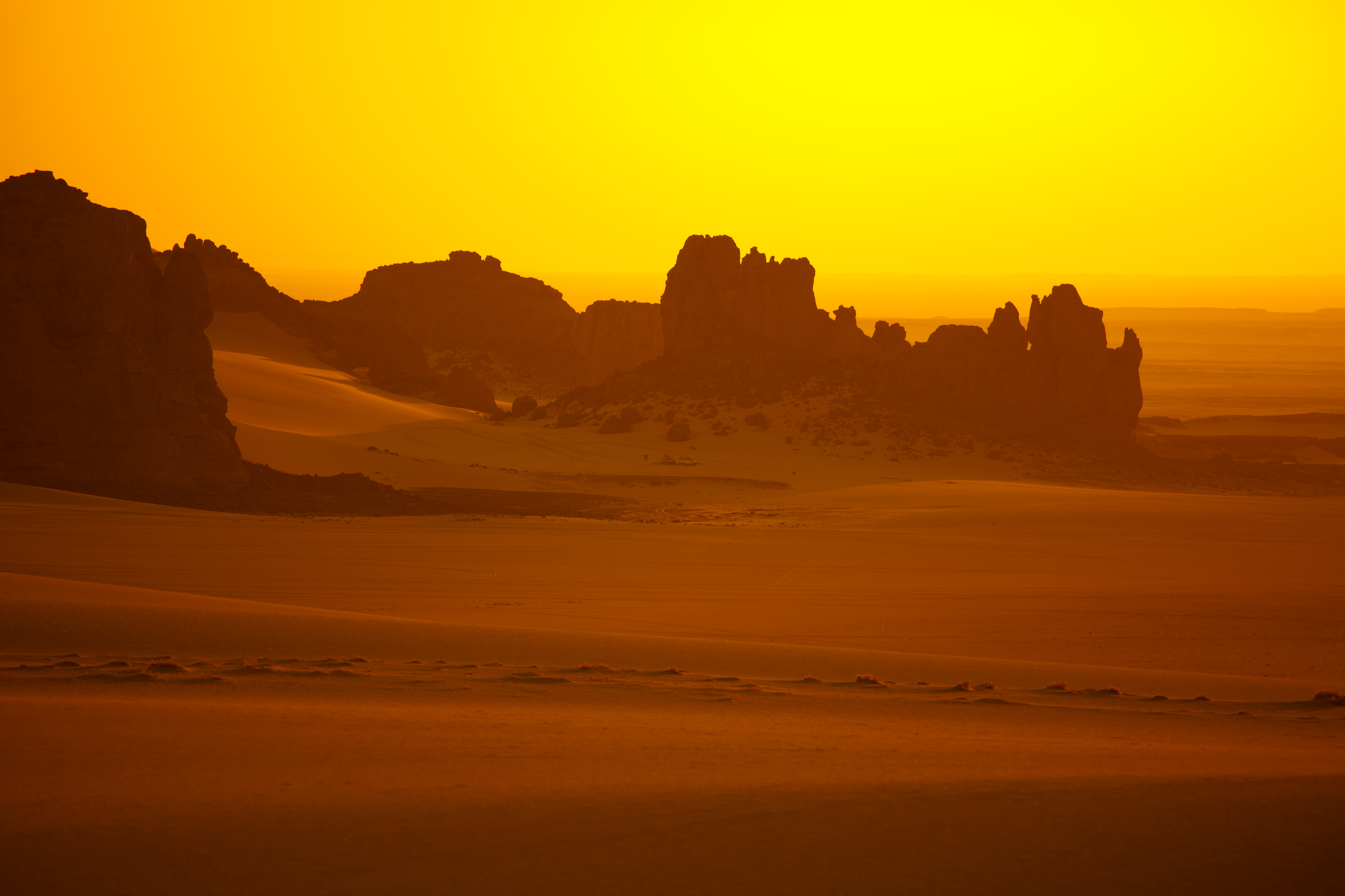 Desert Tassili Sunrise Algeria Wallpapers